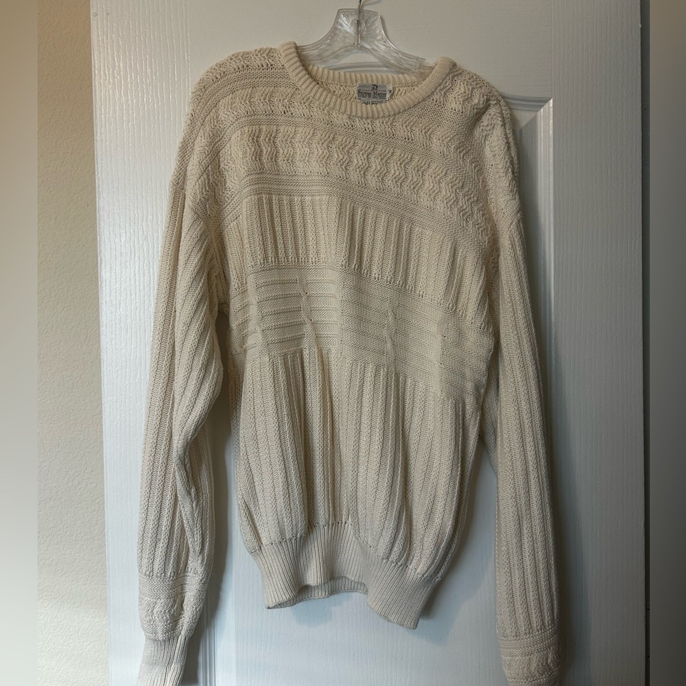 Neiman Marcus White Knit Sweater
